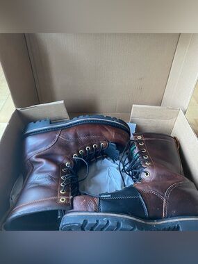 Canada West Lineman / Climber Brown Leather Boots. # 34316 - Excellent Condition
